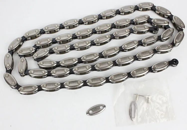 NX01 single speed olive chain fixed gear mountain bike road bicycle chain with magic button 98Link
NX01 single speed olive chain fixed gear mountain bike road bicycle chain with magic button 98Link