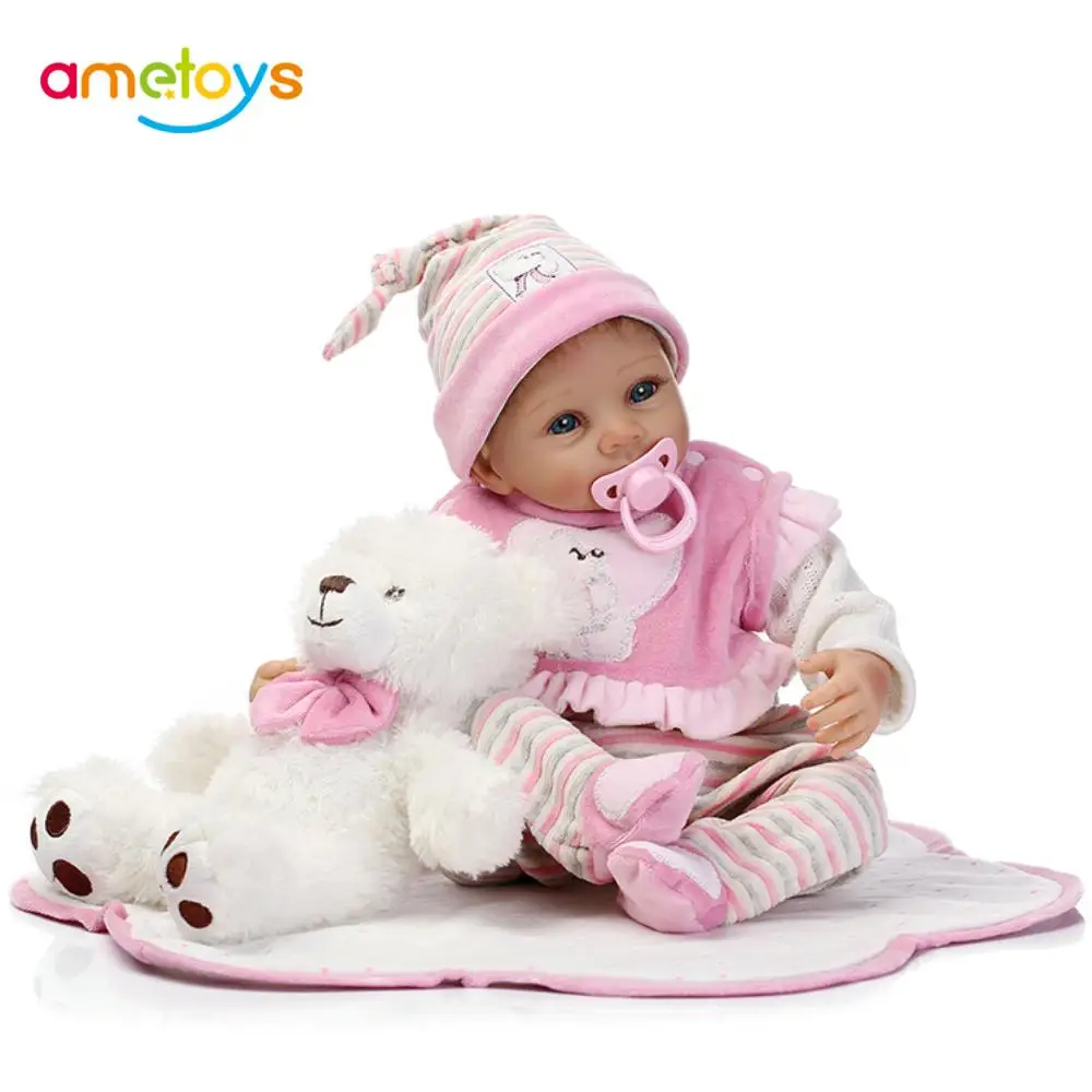 56cm Silicone Reborn Baby Doll Toys with Bear Luxury Accessories Princess Dolls Lovely Birthday Gift Girls Juguetes High Quality
56cm Silicone Reborn Baby Doll Toys with Bear Luxury Accessories Princess Dolls Lovely Birthday Gift Girls Juguetes High Quality