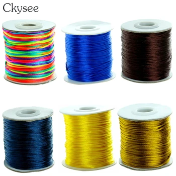 Ckysee 80Yards/lot 1.5mm Multicolor Nylon Chinese Satin Silk Knot Macrame Cord Beading Thread Braided Wire Diy Jewelry Findings
Ckysee 80Yards/lot 1.5mm Multicolor Nylon Chinese Satin Silk Knot Macrame Cord Beading Thread Braided Wire Diy Jewelry Findings