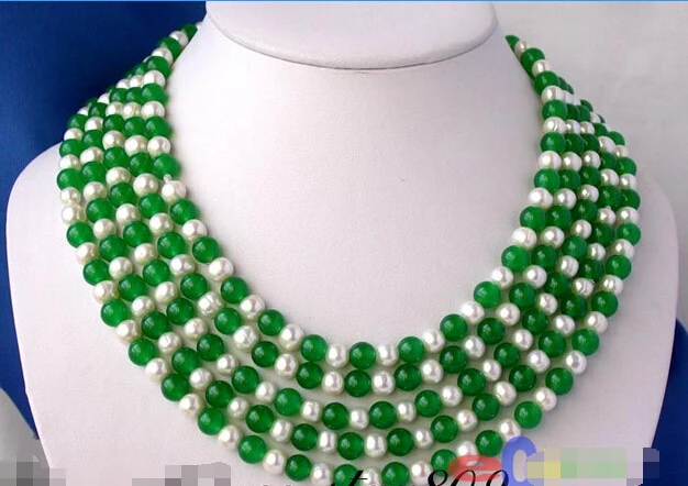 S159 Classical Long 100" 8mm white pearl green jade necklace^^^@^Noble style Natural Fine jewe FREE SHIPPING
S159 Classical Long 100" 8mm white pearl green jade necklace^^^@^Noble style Natural Fine jewe FREE SHIPPING