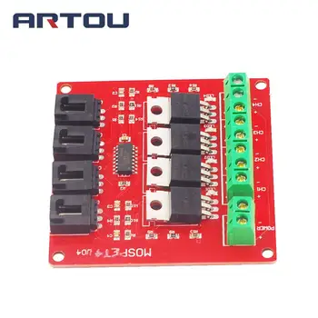 Four Channel 4 Channel Way Route MOSFET Button IRF540 V4.0 MOSFET Switch Module For Arduino DC Motor Drive Dimmer Relay Board
Four Channel 4 Channel Way Route MOSFET Button IRF540 V4.0 MOSFET Switch Module For Arduino DC Motor Drive Dimmer Relay Board