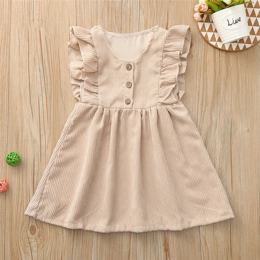 Kid Infant Baby Girl Sleeveless Solid Ruffles Corduroy Dress Clothes Sukienki Dla Dziewczynek Girls Summer Dress Meisjes Jurk
Kid Infant Baby Girl Sleeveless Solid Ruffles Corduroy Dress Clothes Sukienki Dla Dziewczynek Girls Summer Dress Meisjes Jurk