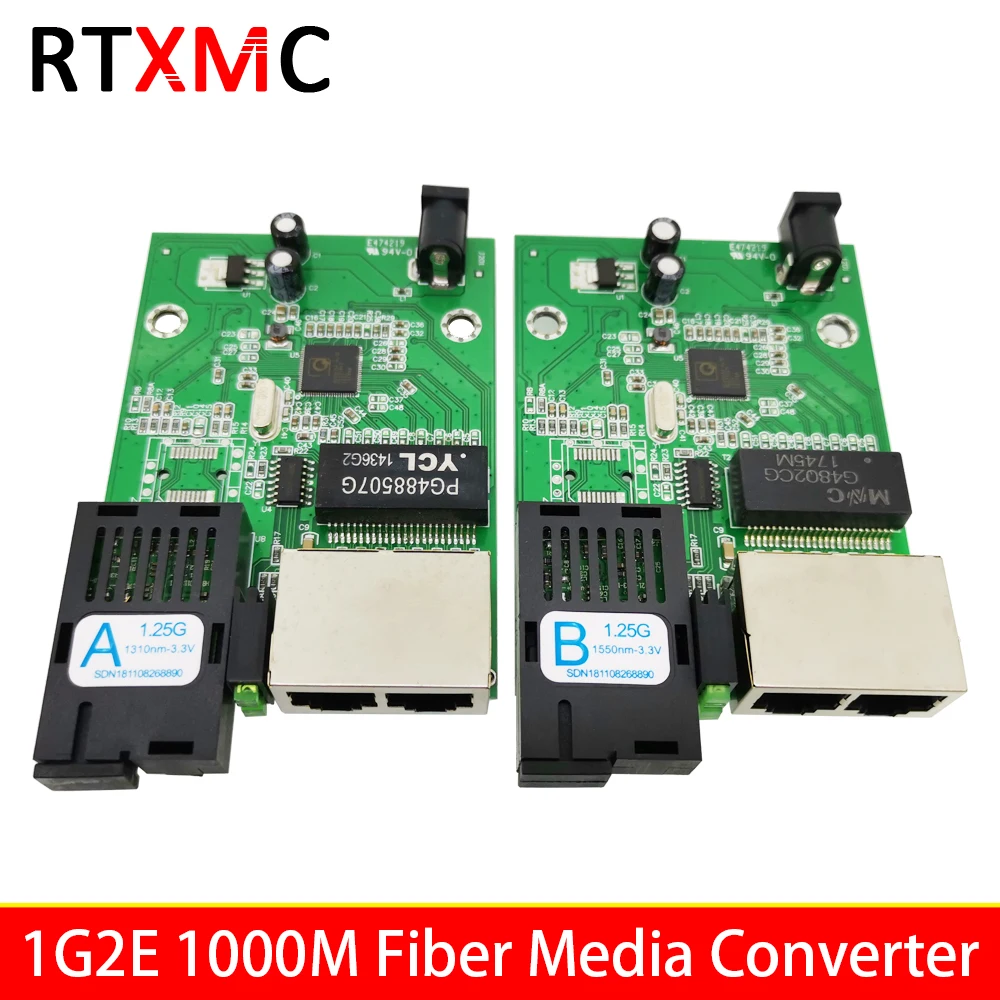 1G2E 1,25G de fibra de puerto y 2*10/100/1000 M 2 puerto Gigabit Ethernet 1,25G de fibra 2 RJ45 convertidor de medios de fibra óptica PCBA
1G2E 1,25G de fibra de puerto y 2*10/100/1000 M 2 puerto Gigabit Ethernet 1,25G de fibra 2 RJ45 convertidor de medios de fibra óptica PCBA