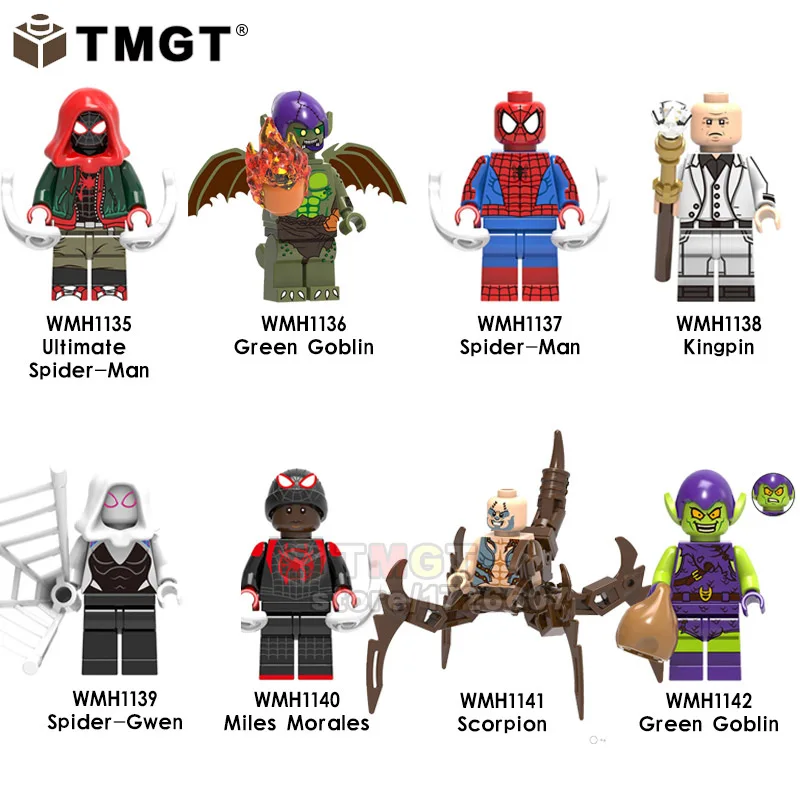 Single Sale Spider-Man: Into the Spider-Verse Gwen Miles Scorpion Green Building Blocks Toys For Children
Single Sale Spider-Man: Into the Spider-Verse Gwen Miles Scorpion Green Building Blocks Toys For Children
