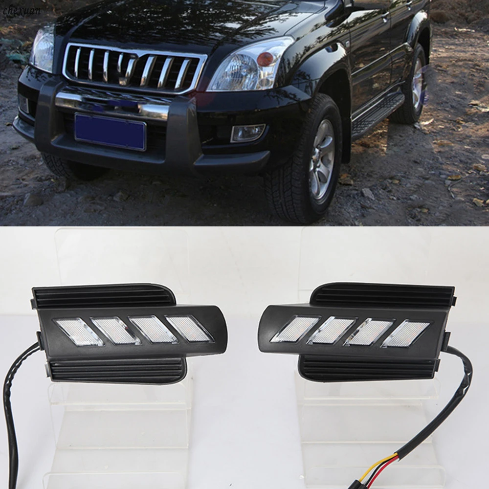 CSCSNL 2 PCS LED DRL Daytime Running Lights with trun Yellow Signal For Toyota Prado 120 Land cruiser LC120 FJ 120 2003-2009
CSCSNL 2 PCS LED DRL Daytime Running Lights with trun Yellow Signal For Toyota Prado 120 Land cruiser LC120 FJ 120 2003-2009