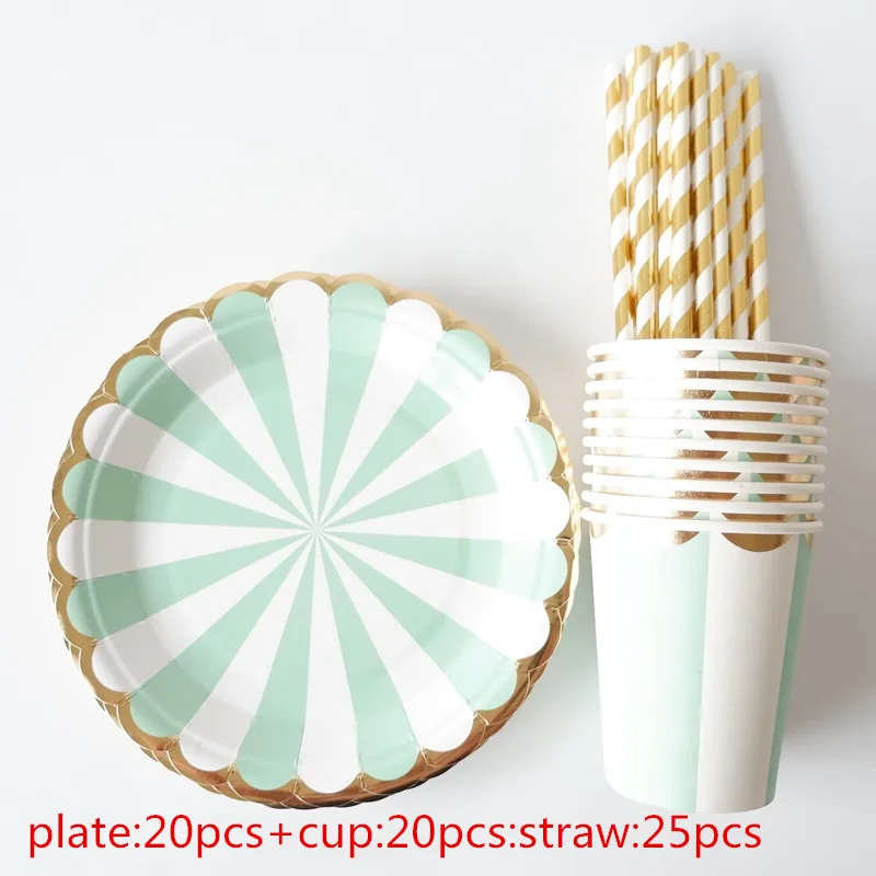 65pcs/set Green Striped Disposable Tableware Christmas New Year Party Paper Plates Cups Birthday Party Supplies Plastic Straws
65pcs/set Green Striped Disposable Tableware Christmas New Year Party Paper Plates Cups Birthday Party Supplies Plastic Straws