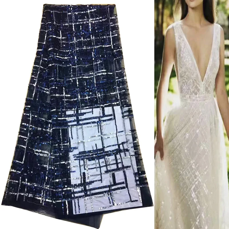 Free shipping (5yards/pc) luxury shining African tulle lace fabric navy blue French lace with lots of sequins for dress FNJ62
Free shipping (5yards/pc) luxury shining African tulle lace fabric navy blue French lace with lots of sequins for dress FNJ62