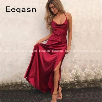 vestidos de fiesta Long Elegant Prom Dresses Side Split V-neck Satin Burgundy Plus Size Long Prom Gown Evening Dress
vestidos de fiesta Long Elegant Prom Dresses Side Split V-neck Satin Burgundy Plus Size Long Prom Gown Evening Dress