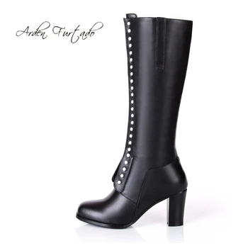 Fashion women's shoes winter 2019 round toe hunky heels 7cm knee high boots rivets fashion boots genuine leather shoes ladies
Fashion women's shoes winter 2019 round toe hunky heels 7cm knee high boots rivets fashion boots genuine leather shoes ladies