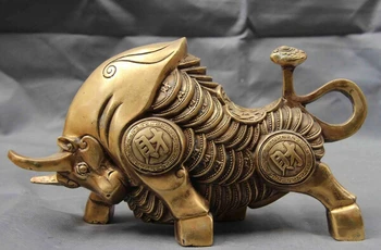 bi001669 Chinese Copper Bronze Fengshui Lucky Wealth RuYi Coin Cattle Bull Wild ox Statue
bi001669 Chinese Copper Bronze Fengshui Lucky Wealth RuYi Coin Cattle Bull Wild ox Statue