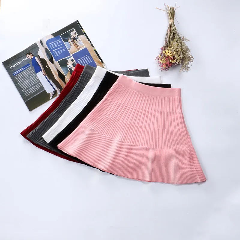 Autumn Winter Women Knitted Skirt Solid Elastic High Waist Short Skirts Sweater Umbrella Skirts Ladies Mini Pleated Skirt AB1087
Autumn Winter Women Knitted Skirt Solid Elastic High Waist Short Skirts Sweater Umbrella Skirts Ladies Mini Pleated Skirt AB1087