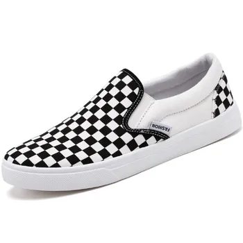 Flat shoes men's summer hot sale canvas shoes fashion wild black and white plaid breathable popular 2019 new casual men's shoes
Flat shoes men's summer hot sale canvas shoes fashion wild black and white plaid breathable popular 2019 new casual men's shoes