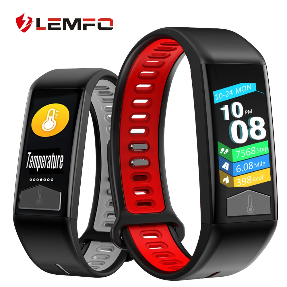 LEMFO ECG Fitness Bracelet Thermometer IP67 Waterproof Heart Rate Monitor Smart Band Sport For Android IOS
LEMFO ECG Fitness Bracelet Thermometer IP67 Waterproof Heart Rate Monitor Smart Band Sport For Android IOS