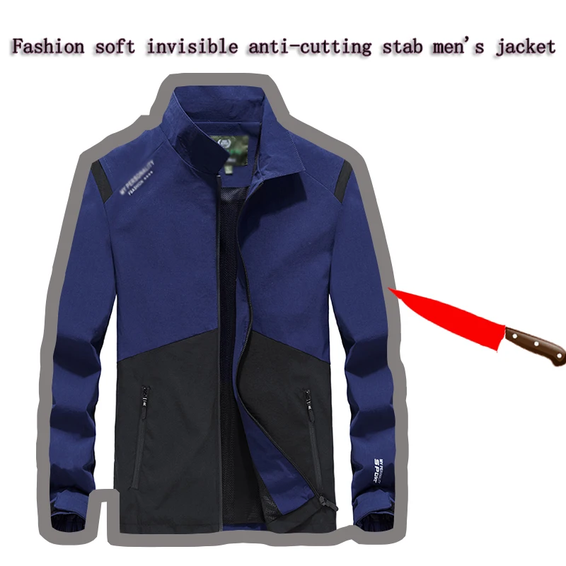 Selfdefense Anti-Cutting Stab Personal Hack Fashion stitching Men Jacket Hidden Tactical Military safety Cut Resistant Clothing
Selfdefense Anti-Cutting Stab Personal Hack Fashion stitching Men Jacket Hidden Tactical Military safety Cut Resistant Clothing