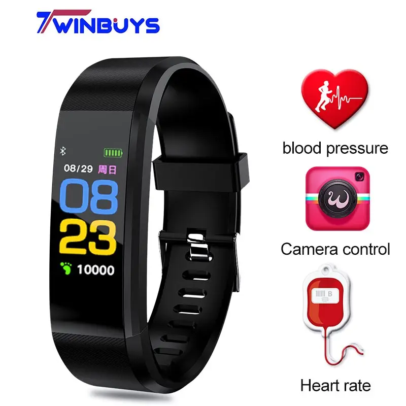 Twinbuys 115 Plus 0.96" TFT Colorful Passometer Wristband Smart Bracelet Heart Rate Blood pressure Waterproof Fitness Tracker
Twinbuys 115 Plus 0.96" TFT Colorful Passometer Wristband Smart Bracelet Heart Rate Blood pressure Waterproof Fitness Tracker