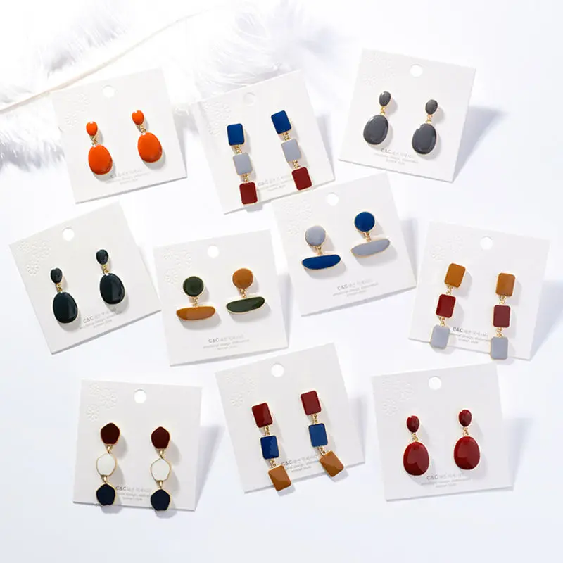 LUBOV Multicolor Resin Stone inlaid Geometric Drop Earrings Gold Color Metal Dangle Earrings Candy Color Women Party Jewelry
LUBOV Multicolor Resin Stone inlaid Geometric Drop Earrings Gold Color Metal Dangle Earrings Candy Color Women Party Jewelry