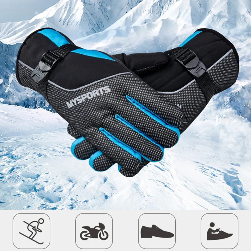 

USA SHIP windproof splash water skiing Ski gloves winter outdoor snowboard glove riding warm windproof waterproof