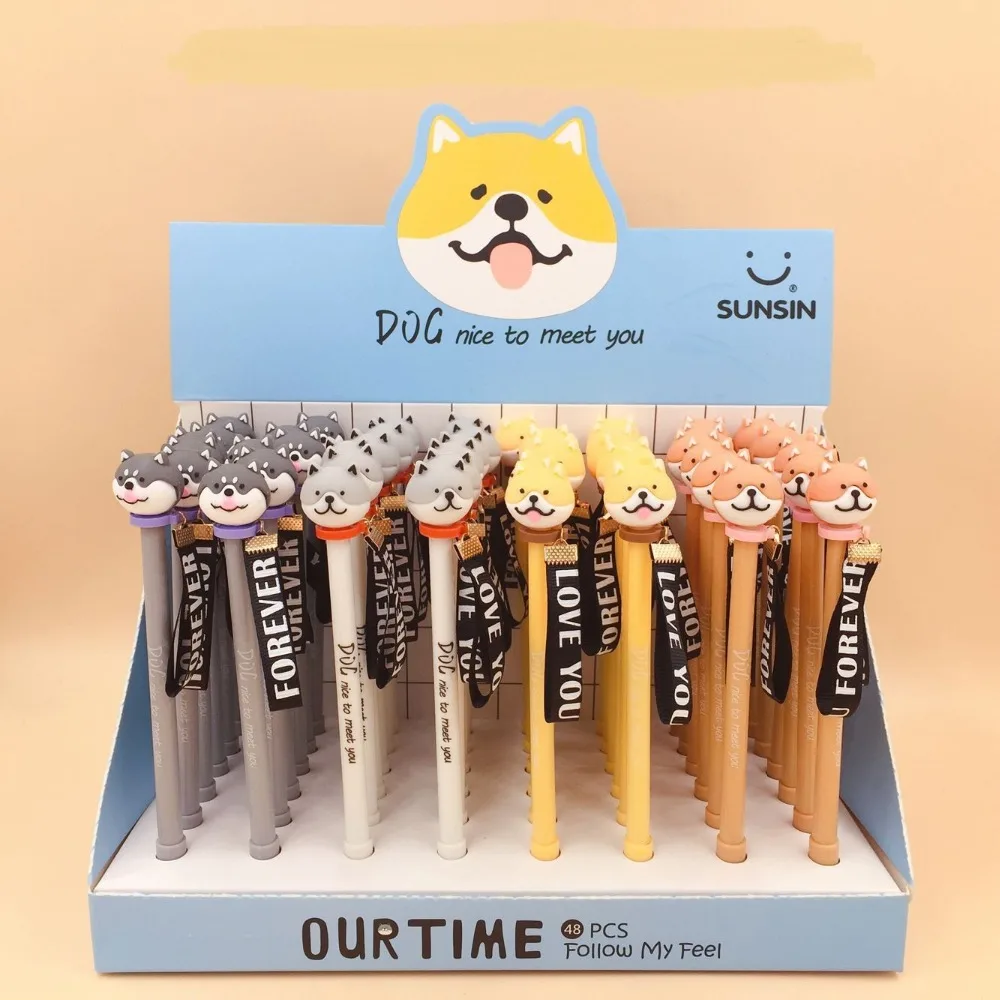 48pcs/lot cute cartoon dog silicone animal lace ribbon gel pen Korea creative unisex pen sign pen students gift pen
48pcs/lot cute cartoon dog silicone animal lace ribbon gel pen Korea creative unisex pen sign pen students gift pen