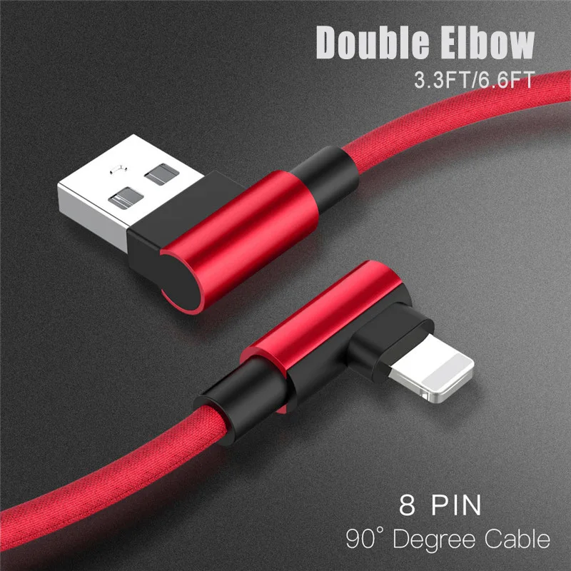 USB Fast Charging 90 Degree 8 Pin Cable For iphone X XR XS Max 8 7 6 6s plus ipad charger Cable
USB Fast Charging 90 Degree 8 Pin Cable For iphone X XR XS Max 8 7 6 6s plus ipad charger Cable