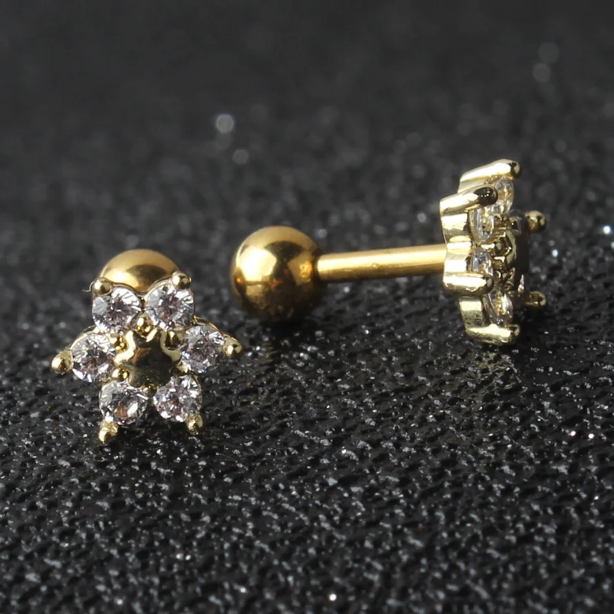 1.2*6mm Surgical Steel Gold Color Ear Cartilage Helix Tragus Stud Piercing Body Jewelry
1.2*6mm Surgical Steel Gold Color Ear Cartilage Helix Tragus Stud Piercing Body Jewelry