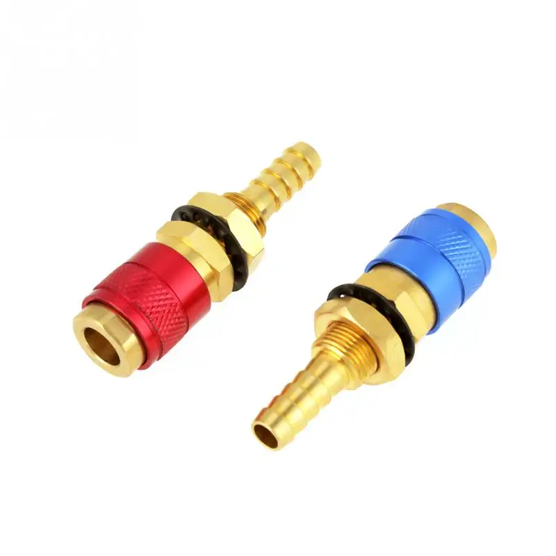 Quick Connectors,3Pcs 8mm Brass Connector Fitting Water Cooled & Gas Adapter Argon Quick Connect Fittings,for Tig Mig Welding Torch 