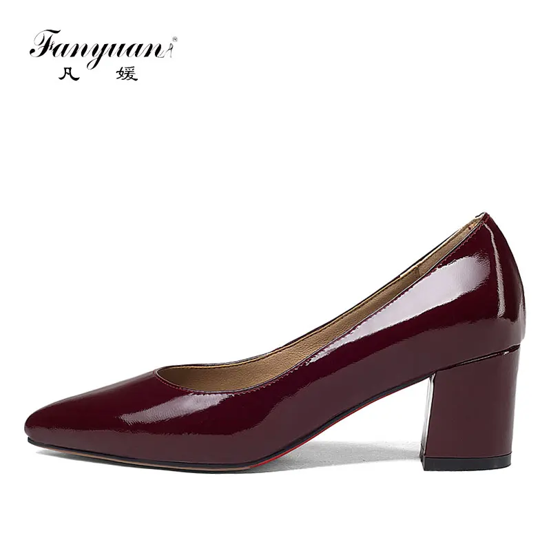 Fanyuan High Heels Shoes Women Pumps leather Spring Single Woman Dress Shoes Spring Thick Heels Pointed Toe ladies office shoes
Fanyuan High Heels Shoes Women Pumps leather Spring Single Woman Dress Shoes Spring Thick Heels Pointed Toe ladies office shoes