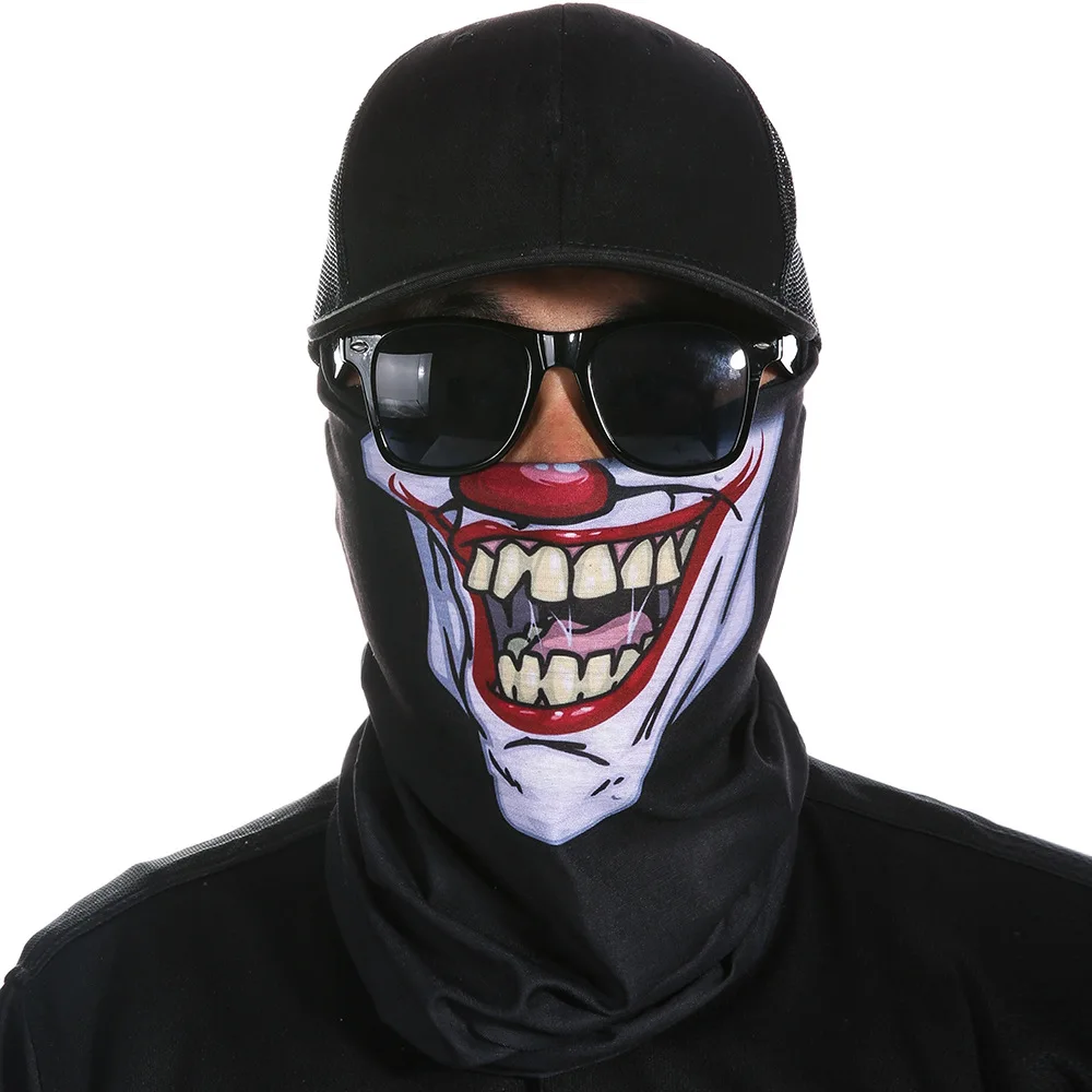 3D Skull Seamless Magic Clown Bandana Balaclava Halloween Neck Gaiter Scarf Fishing Cycling Hiking Summer Half Face Mask Men
3D Skull Seamless Magic Clown Bandana Balaclava Halloween Neck Gaiter Scarf Fishing Cycling Hiking Summer Half Face Mask Men