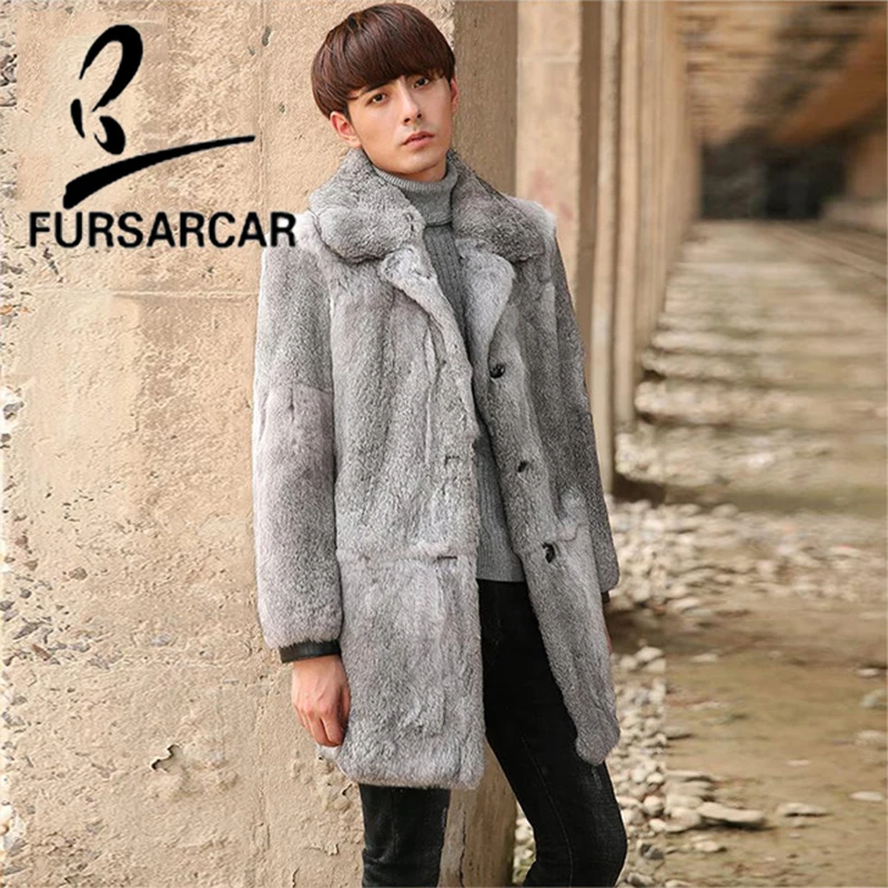 FURSARCAR 2019 80cm Long Natural Rex Rabbit Real Fur Jacket For Men Winter Fur Coat Thick Warm Coats With Fur Turndown Collar
FURSARCAR 2019 80cm Long Natural Rex Rabbit Real Fur Jacket For Men Winter Fur Coat Thick Warm Coats With Fur Turndown Collar