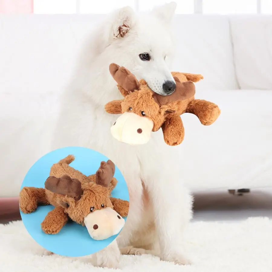 Soft Non-toxic Elk Model Sounding Plush Teeth Cleaning Protection Chewing Toy for Pet Dog
Soft Non-toxic Elk Model Sounding Plush Teeth Cleaning Protection Chewing Toy for Pet Dog