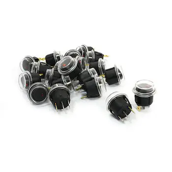 Panel Mounted 3 Pin SPST Waterproof Boat Rocker Switches 20Pcs w Red LED Light 220V
Panel Mounted 3 Pin SPST Waterproof Boat Rocker Switches 20Pcs w Red LED Light 220V