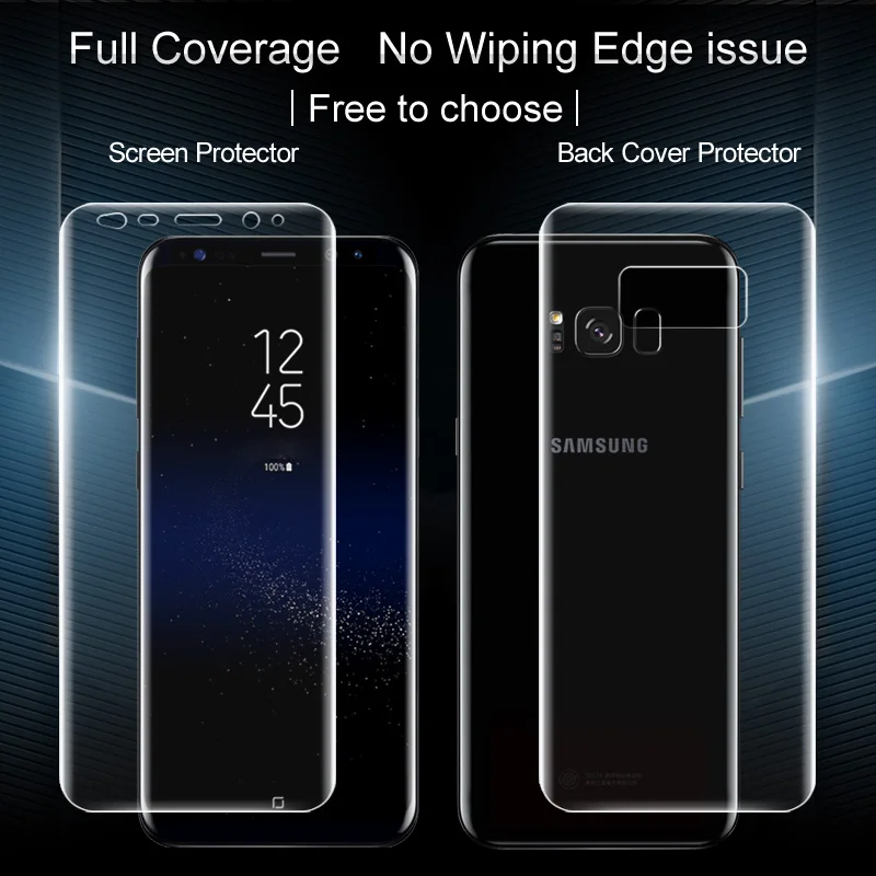 sFor Samsung Galaxy S8 Plus Screen Protector 2PCS IMAK Full Cover Front+Back Soft Hydrogel Screen Protector For Samsung S8 Plus
sFor Samsung Galaxy S8 Plus Screen Protector 2PCS IMAK Full Cover Front+Back Soft Hydrogel Screen Protector For Samsung S8 Plus
