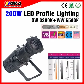 Professional Stage Led Prefocus Profile Lighting 200W 3200K Warm White+ 6500K Cold White 2IN1 Pattern Shutter PAR Effect
Professional Stage Led Prefocus Profile Lighting 200W 3200K Warm White+ 6500K Cold White 2IN1 Pattern Shutter PAR Effect
