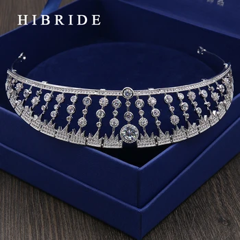 HIBRIDE Full AAA CZ Tiara King Crown Wedding Hair Jewelry Beautiful Gold Color Headpiece Bridal Accessories HC00010
HIBRIDE Full AAA CZ Tiara King Crown Wedding Hair Jewelry Beautiful Gold Color Headpiece Bridal Accessories HC00010