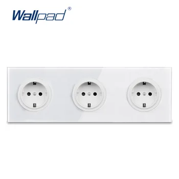 Wallpad L6 Triple 3 Gang EU German Plug Schuko Power Outlet Wall Socket with White Tempered Glass Panel 258*86mm
Wallpad L6 Triple 3 Gang EU German Plug Schuko Power Outlet Wall Socket with White Tempered Glass Panel 258*86mm
