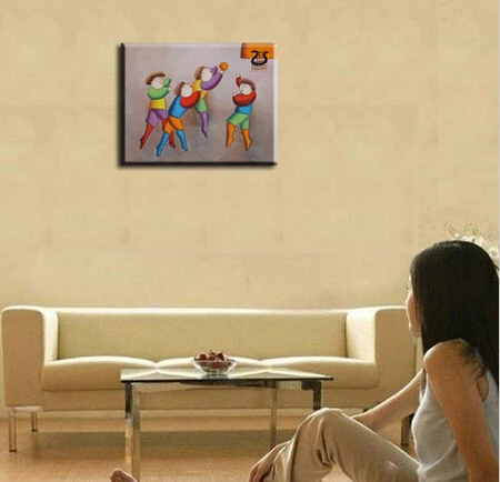 100% Handmade Famous High Quality Cartoon Oil Painting Children Playing Together Hang Pictures for Home Decor Nice Gifrs
100% Handmade Famous High Quality Cartoon Oil Painting Children Playing Together Hang Pictures for Home Decor Nice Gifrs