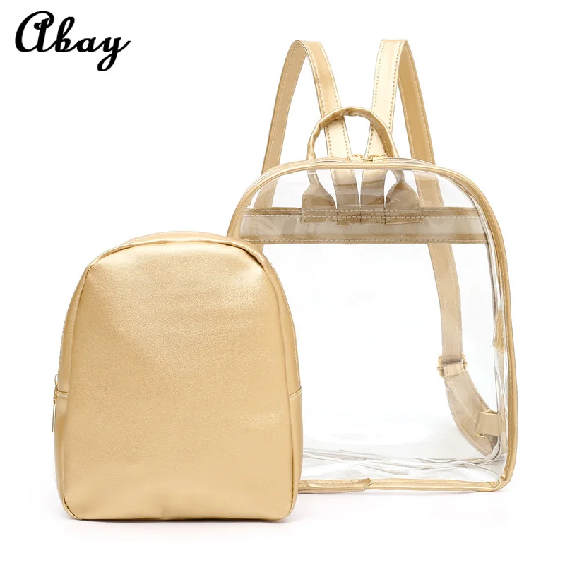 2019 new summer girls two-piece fashion backpack leisure travel multi-function bag female fashion transparent backpack
2019 new summer girls two-piece fashion backpack leisure travel multi-function bag female fashion transparent backpack