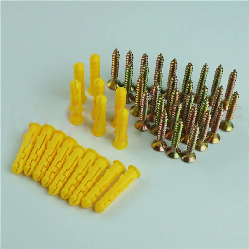 Size : M5X25mm 50sets Gray 50sets Plastic Expansion Tube Expansion Seth Anchor Bolt Wall Plug Bolts Screw M420mm M525mm