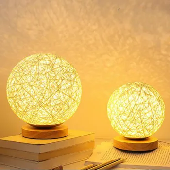 Nordic simple modern night light decoration Ma Ball twine rattan ball table lamp creative gift bedroom bedside lamp WF5081016
Nordic simple modern night light decoration Ma Ball twine rattan ball table lamp creative gift bedroom bedside lamp WF5081016