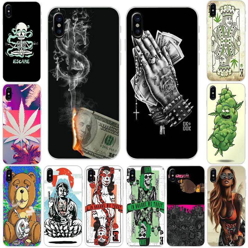 Weed Hemp Leaf Soft Silicone TPU Transparent Mobile Phone Cases for iPhone X XR XS Max 10 8 7 6 6S Plus 5 5S SE 5C 4S Shell Bags
Weed Hemp Leaf Soft Silicone TPU Transparent Mobile Phone Cases for iPhone X XR XS Max 10 8 7 6 6S Plus 5 5S SE 5C 4S Shell Bags