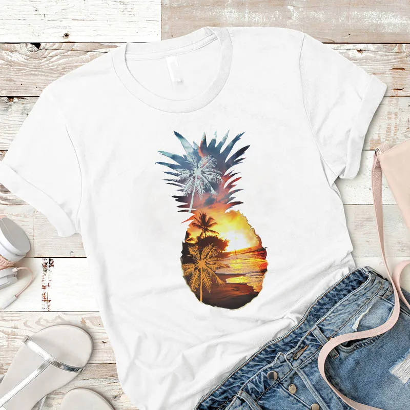 Women Shirt Womens Fresh Pineapple beach Fruit Graphic Top Ladies Female Mujer Camisa Tshirt Tees Printed Clothes T-shirt
Women Shirt Womens Fresh Pineapple beach Fruit Graphic Top Ladies Female Mujer Camisa Tshirt Tees Printed Clothes T-shirt