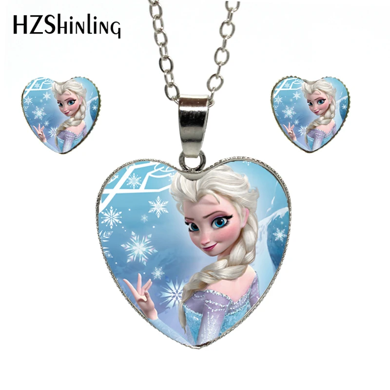 New Fashion Beautiful Princess Silver Color Heart Jewelry Set Princess Elsa Snow Queen Heart Necklace and Earrings Jewelry Gifts
New Fashion Beautiful Princess Silver Color Heart Jewelry Set Princess Elsa Snow Queen Heart Necklace and Earrings Jewelry Gifts