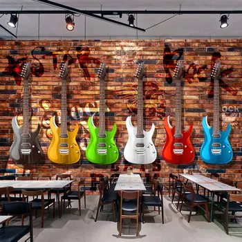 Brick Wall Guitar Painting Photo Wall Paper Mural Home Bar Decor Living Room Wall Papers 3D Self Adhesive Vinyl / Silk Wallpaper
Brick Wall Guitar Painting Photo Wall Paper Mural Home Bar Decor Living Room Wall Papers 3D Self Adhesive Vinyl / Silk Wallpaper
