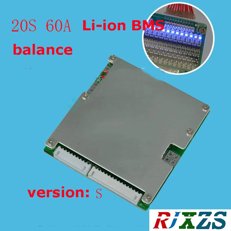 Защитная плата литий полимерной батареи 20S 60A BMS/PCM/PCB 20 упаковок ионная батарея 18650