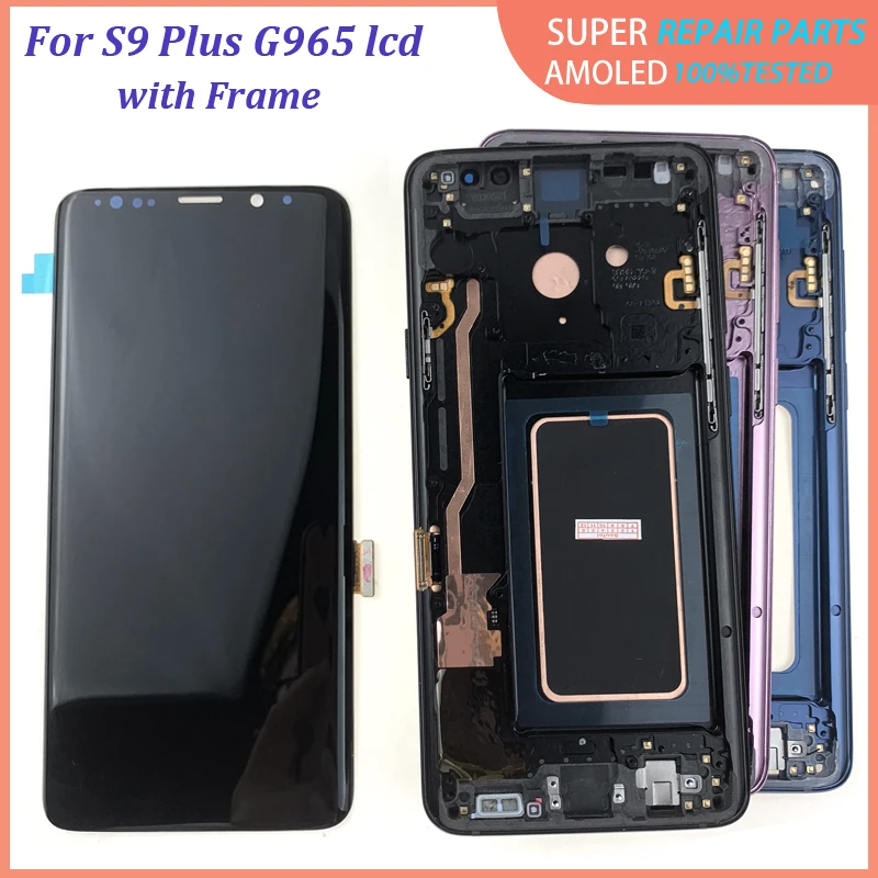 Tested Original LCD For SAMSUNG S9 PLUS G965 LCD for Samsung S9 G960 LCD Screen Touch Digitizer Assembly With frame
Tested Original LCD For SAMSUNG S9 PLUS G965 LCD for Samsung S9 G960 LCD Screen Touch Digitizer Assembly With frame