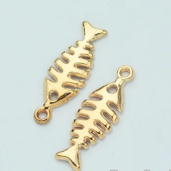 50pcs charms fish bone skull Alloy Pendants KC gold 27*10mm Handmade Jewelry Making DIY European accessories
50pcs charms fish bone skull Alloy Pendants KC gold 27*10mm Handmade Jewelry Making DIY European accessories