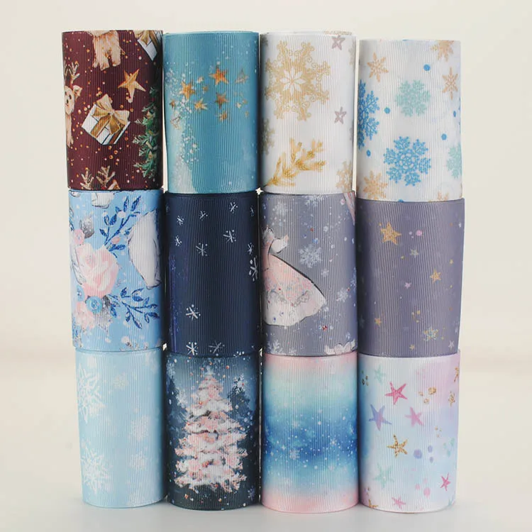 Design Random set 5/10yards 3'' 75mm Christmas pattern printed grosgrain ribbon,each is 1/2y
Design Random set 5/10yards 3'' 75mm Christmas pattern printed grosgrain ribbon,each is 1/2y