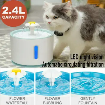 2.4L Automatic Dog Drinking Fountain Dispenser Pet Cat Water Feeder Bowl w/ LED
2.4L Automatic Dog Drinking Fountain Dispenser Pet Cat Water Feeder Bowl w/ LED