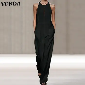 VONDA Fashion Overalls Women Sleeveless Rompers Summer Jumpsuit Casual Loose Straight Pants Plus Size Playsuit Women's Trousers
VONDA Fashion Overalls Women Sleeveless Rompers Summer Jumpsuit Casual Loose Straight Pants Plus Size Playsuit Women's Trousers