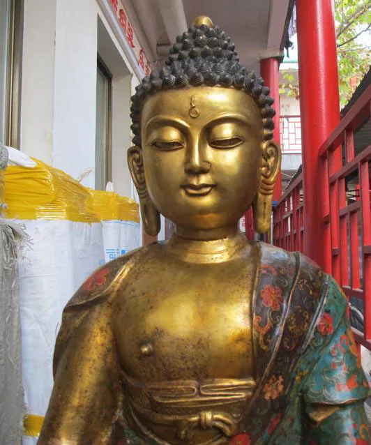 Huge Tibet Folk Temple Bronze gilt Cloisonne Sakyamuni Tathagata Buddha Statue
Huge Tibet Folk Temple Bronze gilt Cloisonne Sakyamuni Tathagata Buddha Statue