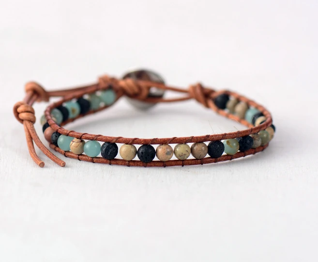 Lava Bracelet Lava Stone Natural Stone Leather Wrap Bracelets Vintage Weaving Bead Bracelet Handmade Lava Bead Jewelry
Lava Bracelet Lava Stone Natural Stone Leather Wrap Bracelets Vintage Weaving Bead Bracelet Handmade Lava Bead Jewelry